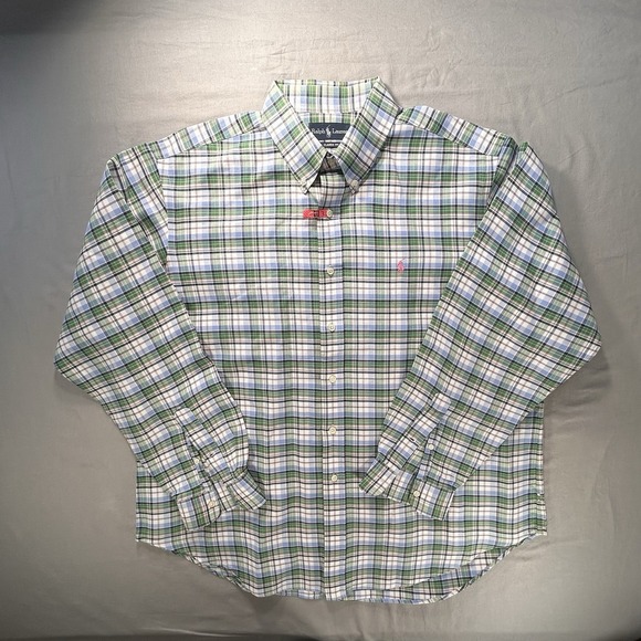Lauren Ralph Lauren Other - Ralph Lauren Button Classic Fit Pink Logo Down Long Sleeve Shirt XXL Spring